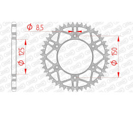 Couronne AFAM acier anti-boue 71304 - 520