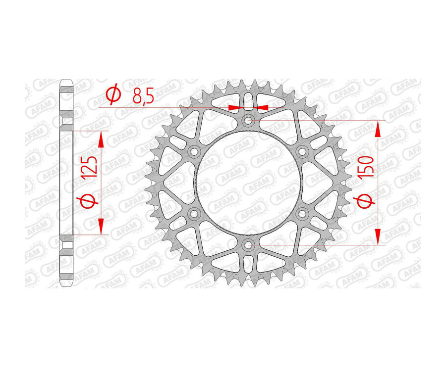 Couronne AFAM acier anti-boue 71304 - 520