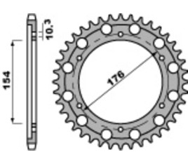 Couronne PBR acier C45 standard 4562 - 530 - 1075360002