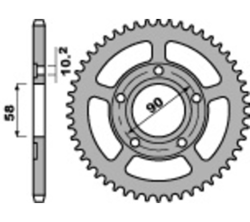 Couronne PBR acier C45 standard 281 - 520 - 1075533005