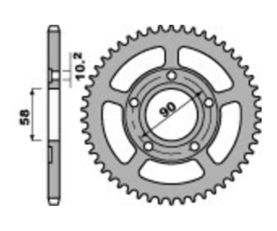 Couronne PBR acier C45 standard 281 - 520