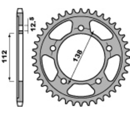 Couronne PBR acier C45 standard 4357 - 525 - 1075287004