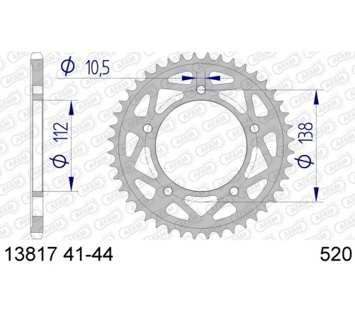 Couronne AFAM aluminium 13817 - 520 - 1074481001