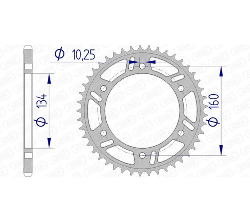 Couronne AFAM aluminium Ultra-Light 11618 - 520 - 1074400002