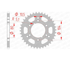 Couronne AFAM acier standard 98300 - 520 - 1074819004