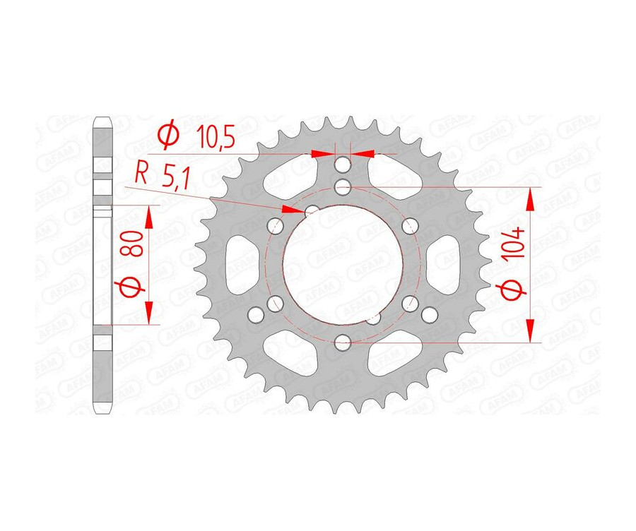 Couronne AFAM acier standard 98300 - 520