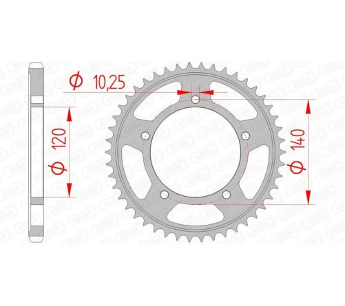 Couronne AFAM acier standard 14604 - 525 - 1074526002