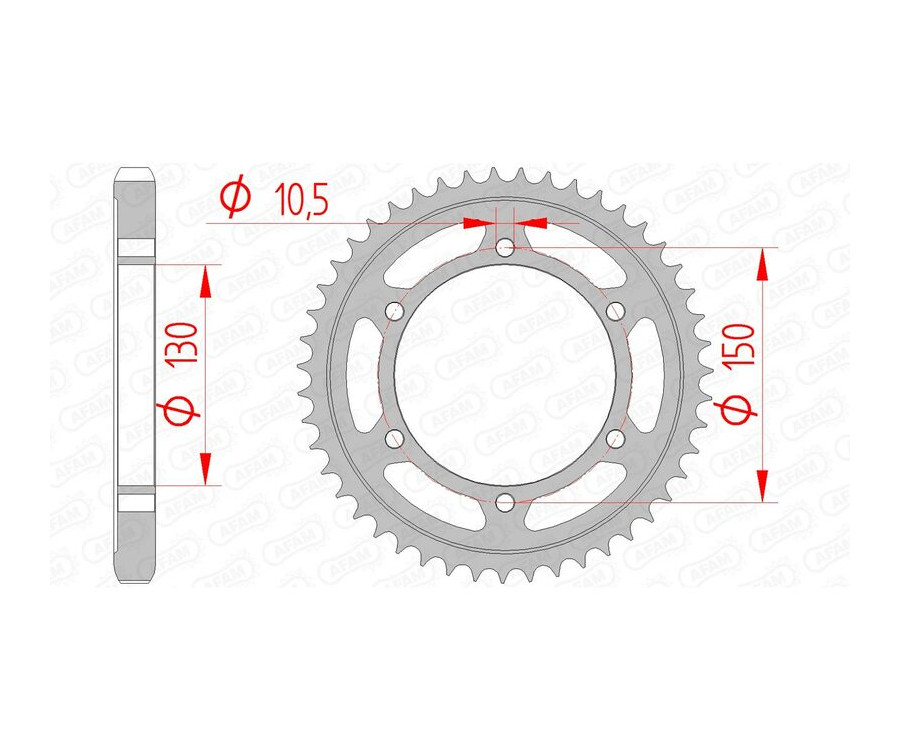 Couronne AFAM acier standard 12801 - 530