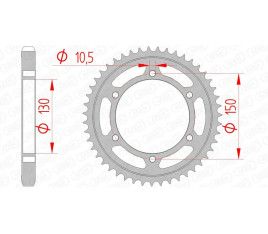 Couronne AFAM acier standard 12801 - 530 - 1074456004