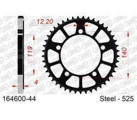 Couronne AFAM acier standard 164600 - 525 - 1074570001