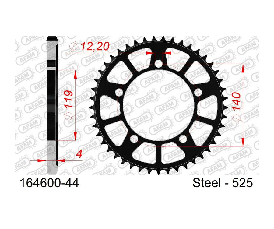 Couronne AFAM acier standard 164600 - 525