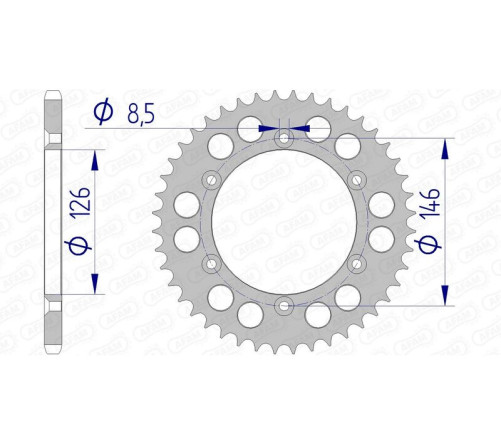 Couronne AFAM aluminium 15203 - 520 - 1074537001