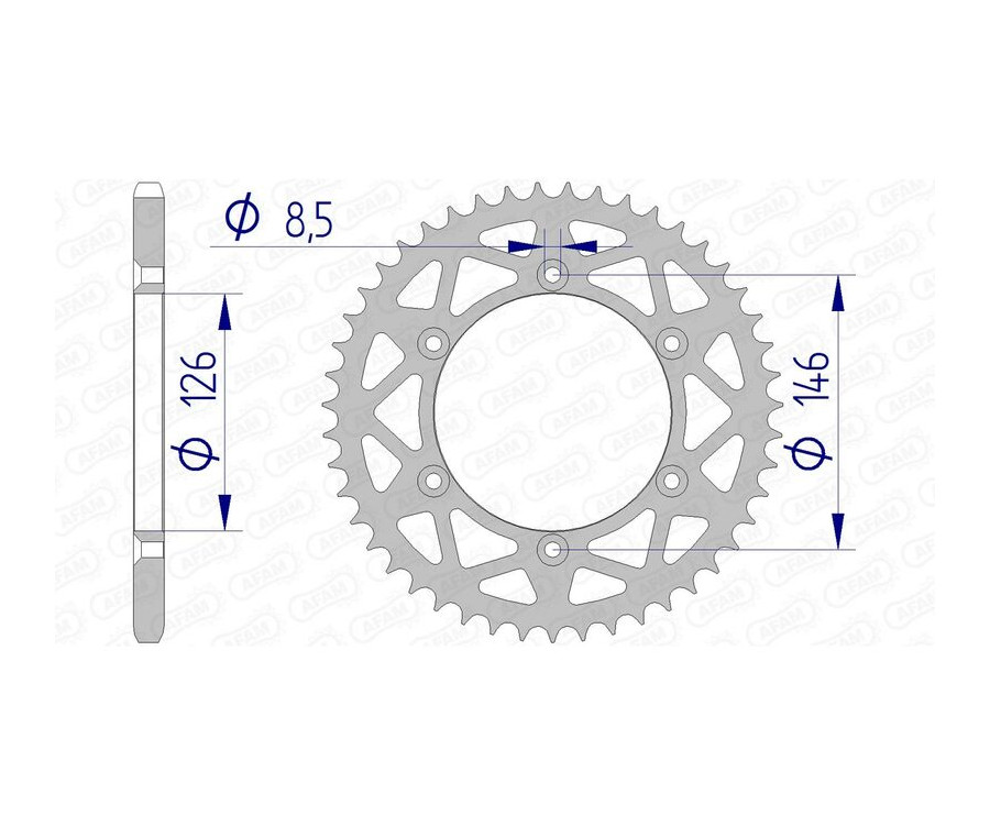 Couronne AFAM aluminium 15203 - 520