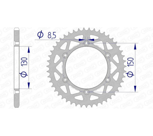 Couronne AFAM aluminium 13323 - 520 - 1074471005