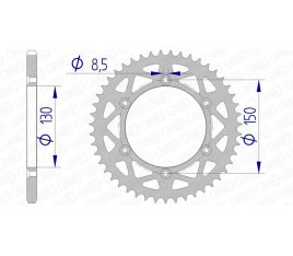 Couronne AFAM aluminium 13323 - 520 - 1074471003