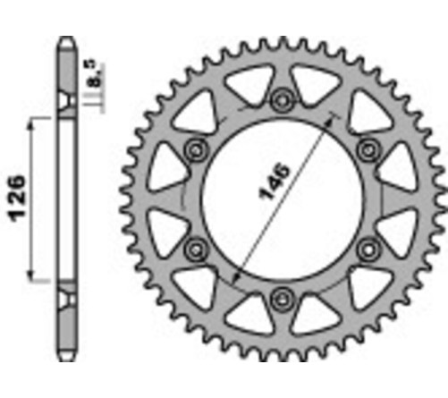 Couronne PBR aluminium Ultra-Light 808 - 525