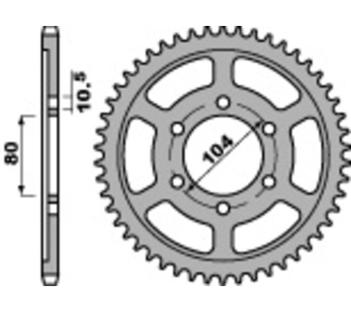 Couronne PBR acier C45 standard 4359 - 525 - 1075288001