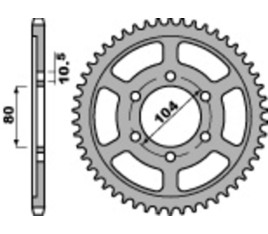 Couronne PBR acier C45 standard 4359 - 525 - 1075288006