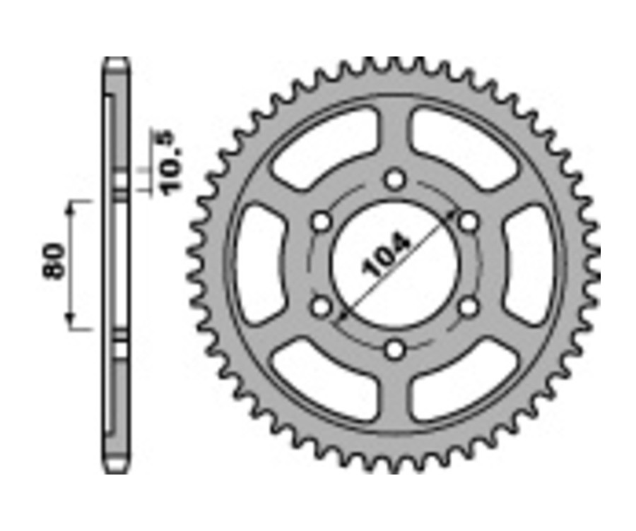 Couronne PBR acier C45 standard 4359 - 525