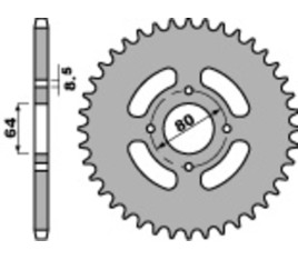 Couronne PBR acier standard 838 - 428