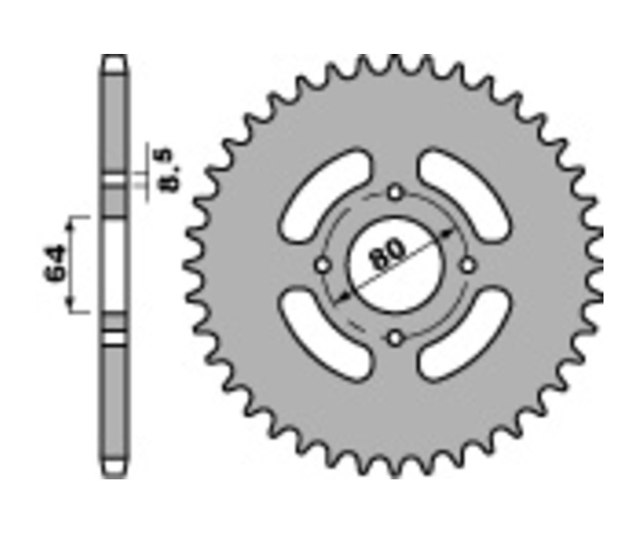 Couronne PBR acier standard 838 - 428