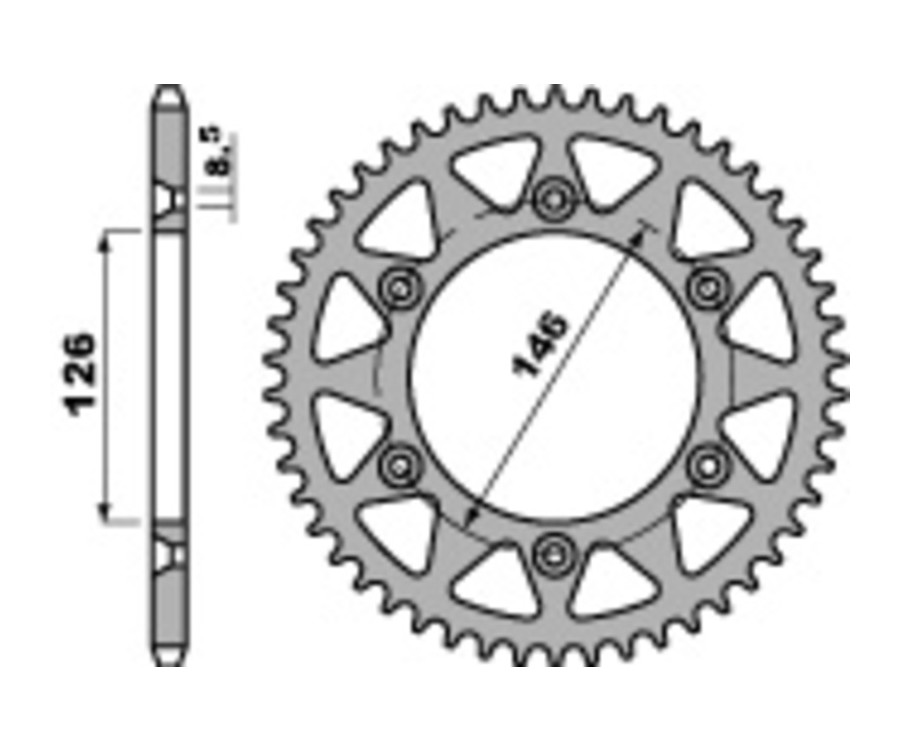 Couronne PBR acier C45 standard 808 - 520