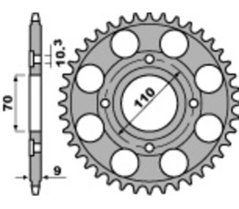 Couronne PBR acier C45 standard 247 - 520 - 1075247001