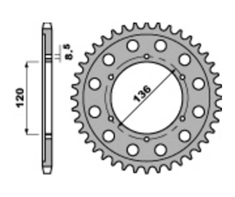 Couronne PBR acier C45 standard 4324 - 428