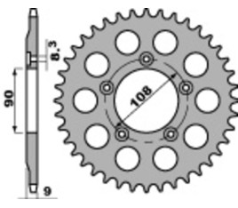 Couronne PBR acier C45 standard 1026 - 520 - 1075229001