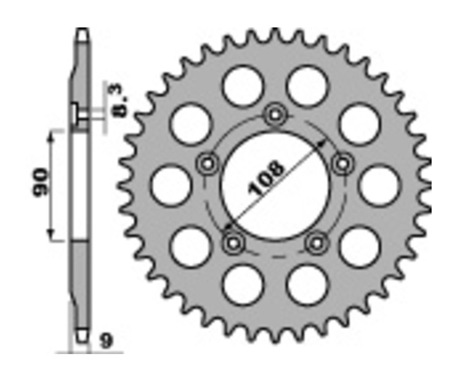 Couronne PBR acier C45 standard 1026 - 520