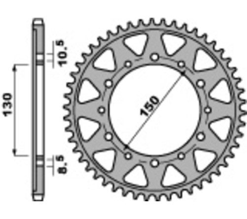 Couronne PBR acier C45 standard 860 - 530 - 1075471005