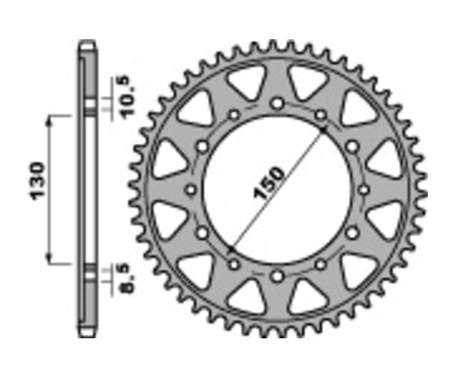 Couronne PBR acier C45 standard 860 - 530