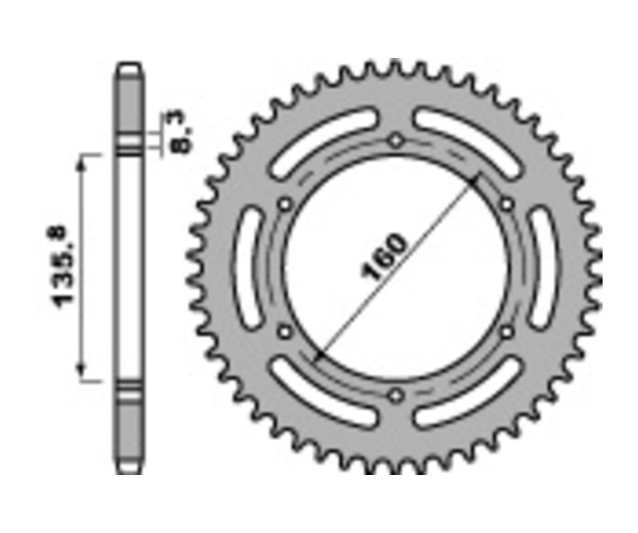 Couronne PBR acier C45 standard 3552 - 520