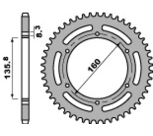 Couronne PBR acier C45 standard 3552 - 520