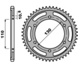 Couronne PBR acier C45 standard 241 - 530 - 1075241003