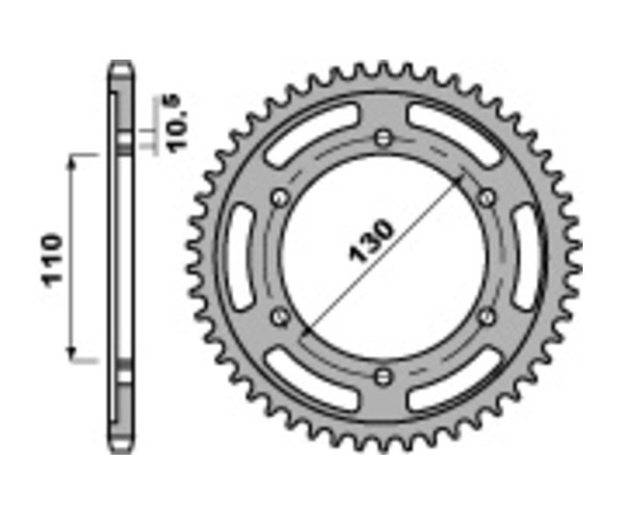 Couronne PBR acier C45 standard 241 - 530