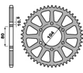 Couronne PBR acier C45 standard 478 - 520