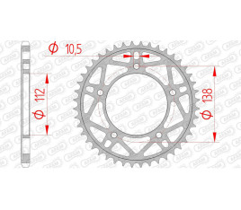 Couronne AFAM acier standard 12817 - 520