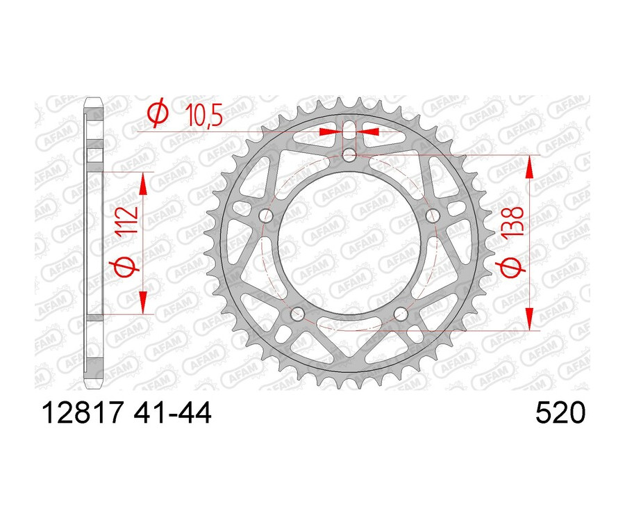 Couronne AFAM acier standard 12817 - 520