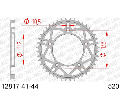 Couronne AFAM acier standard 12817 - 520