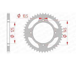 Couronne AFAM acier standard 12505 - 520 - 1074444008