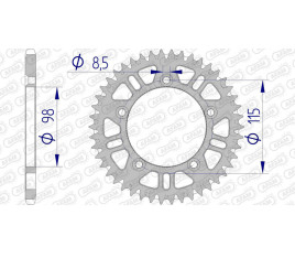 Couronne AFAM aluminium Ultra-Light anti-boue 72101 - 420 - 1074724001