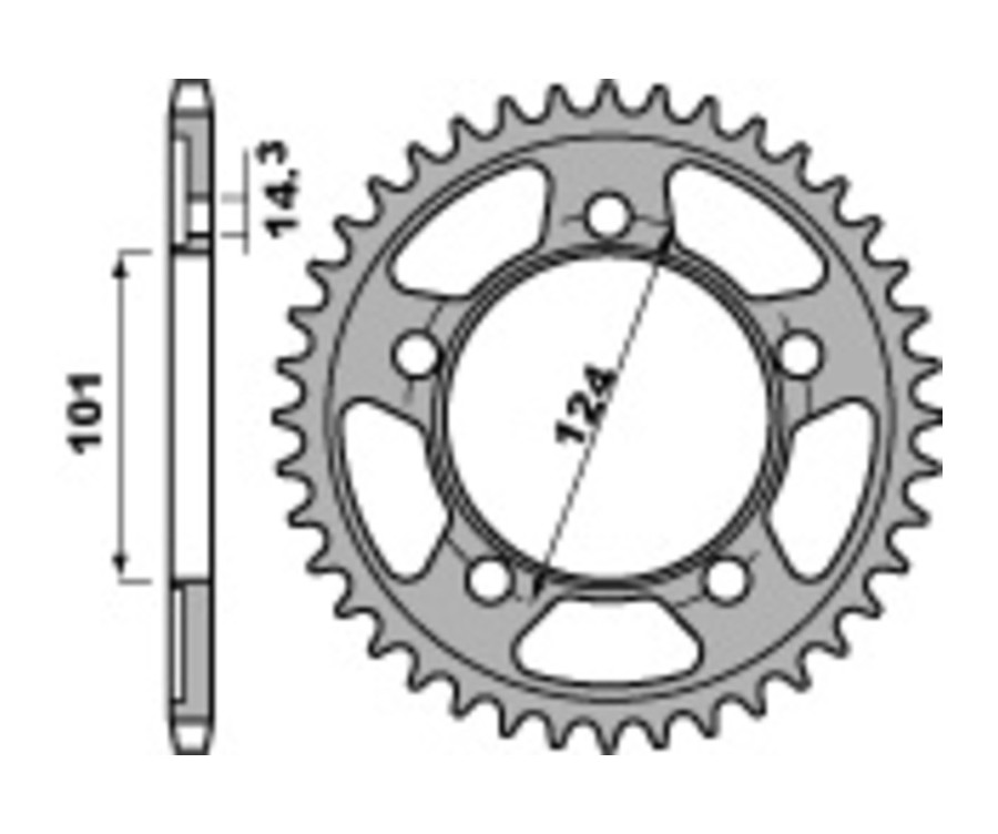 Couronne PBR acier C45 standard 4508 - 525