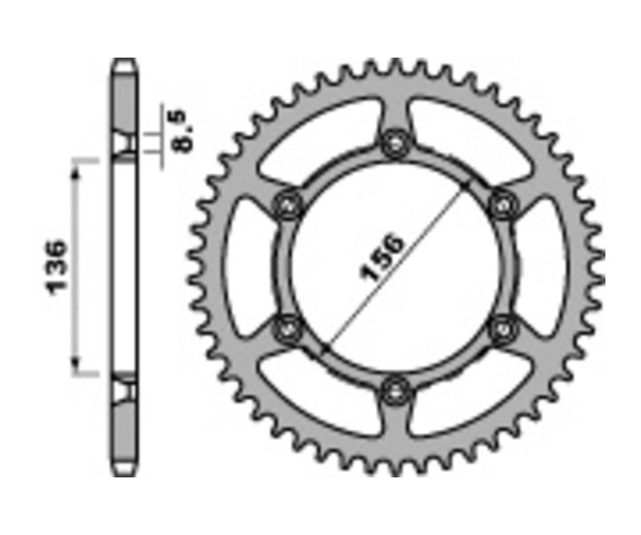 Couronne PBR acier C45 standard 820 - 520