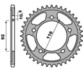 Couronne PBR acier C45 standard 4542 - 530