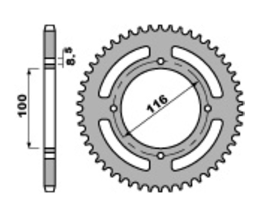 Couronne PBR acier C45 standard 467 - 420