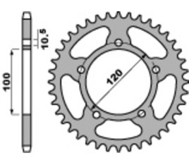 Couronne PBR acier C45 standard 4363 - 525 - 1075291002