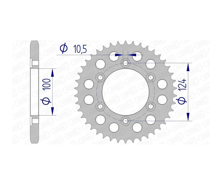 Couronne AFAM aluminium 51609 - 525