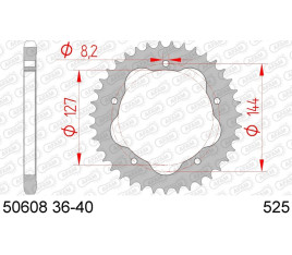 Couronne AFAM acier standard 50608 - 525 - 1074670002