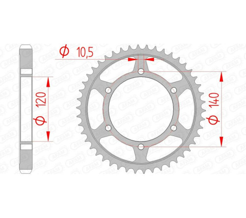 Couronne AFAM acier standard 16603 - 530 - 1074584007